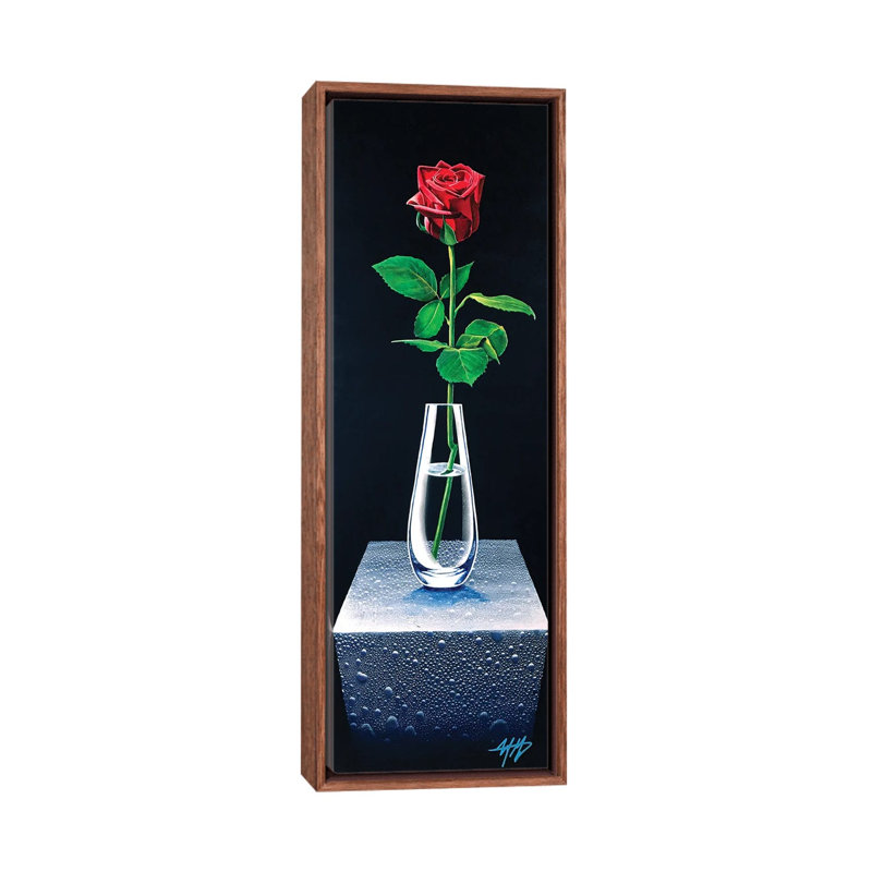 Forever Rose by Michael Goldzweig - Floater Frame Panoramic Print on Canvas