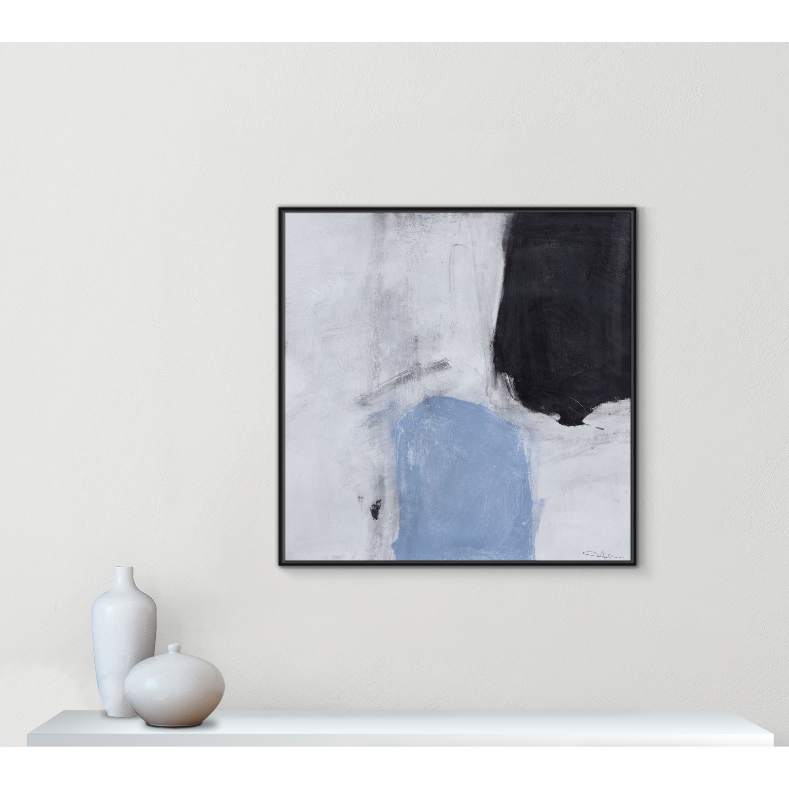From Powder Blue to Onyx Print, Black, 41.5" H x 41.5" W