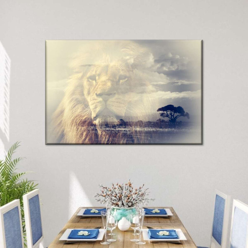 Lion Lion Of Lions, reproduction sur toile, H 8 po x l 12 po x P 1 po