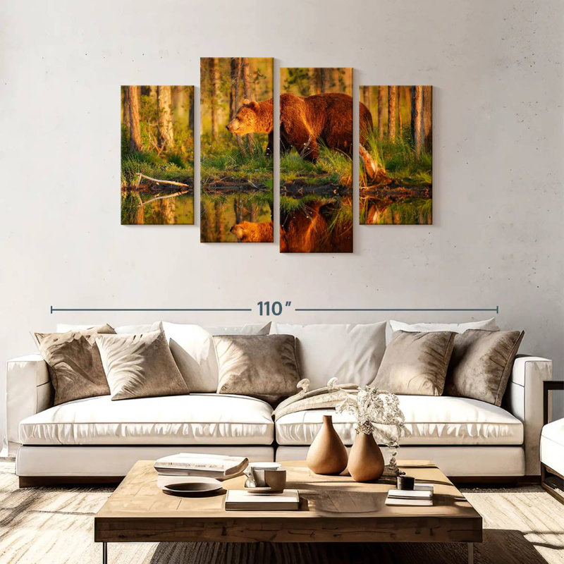 Brampt Wild Forest Bear, 48"H x 75"W