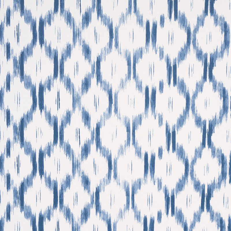 Schumacher x Mark D. Sikes Santa Monica Wallpaper, Indigo