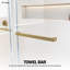 Porte de douche coulissante double en bronze brossé avec verre transparent 3/8 po Catalyst-133664319-133866109