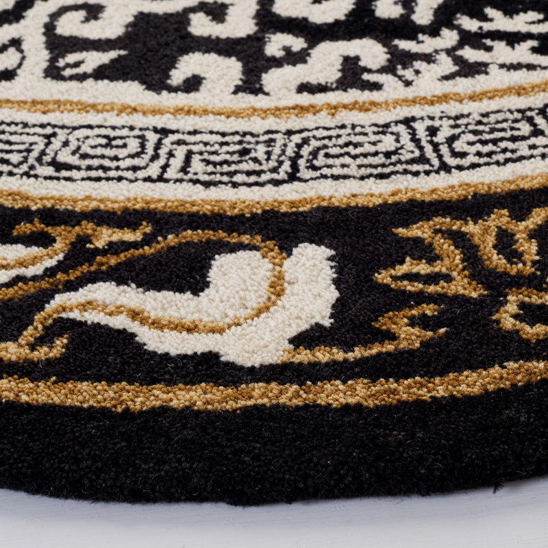 Dural Hand Tufted Wool Oriental Rug, Round 6'