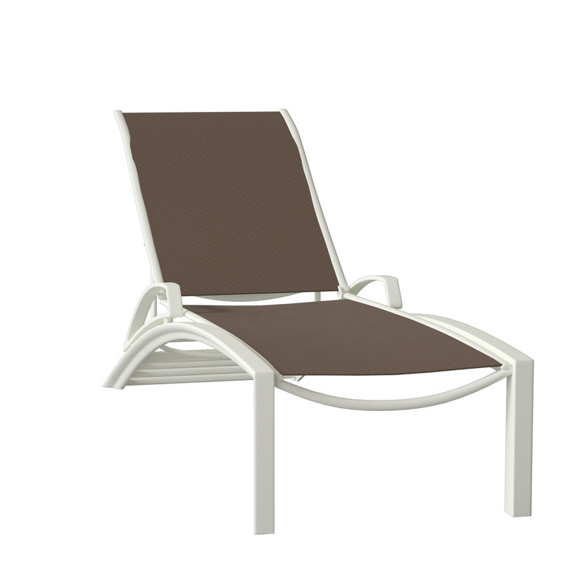 South Beach Outdoor Chaise Lounge, Shell, Gold Coast