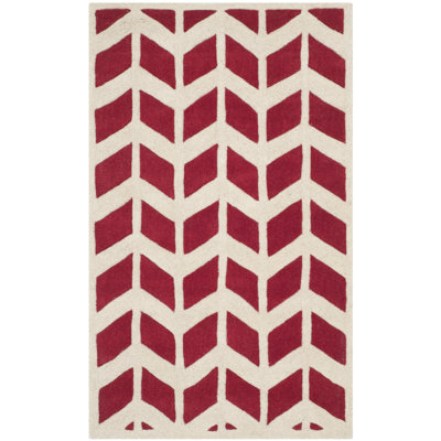 Deedie Hand Tufted Wool Chevron Rug