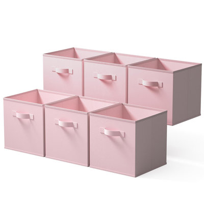 Cubes de rangement en tissu, bacs de rangement colorés, bacs à jouets, paniers de rangement pliables pour vêtements, livres, jouets, paquet de 6