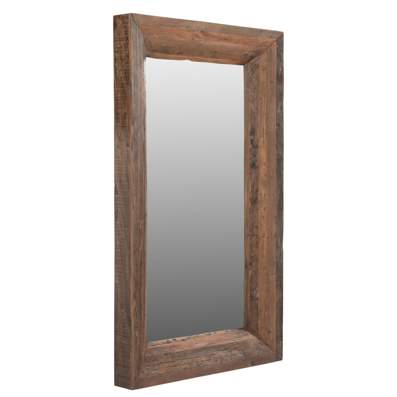 Miroir en bois naturel H 59 po x l 35,5 po