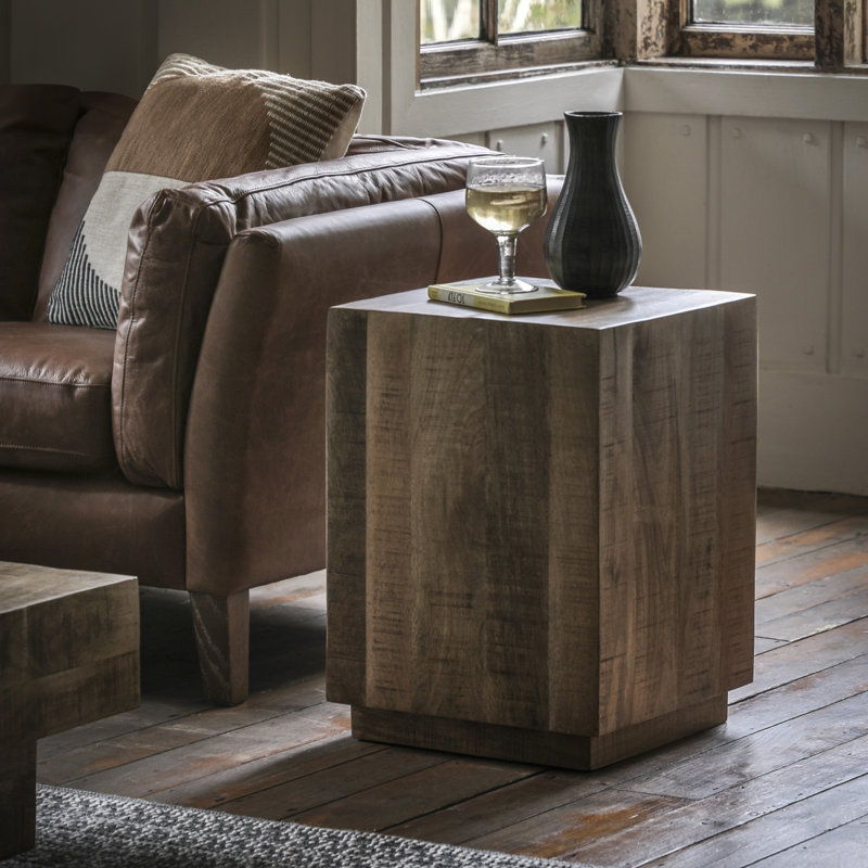 Farson Drum End Table, Natural