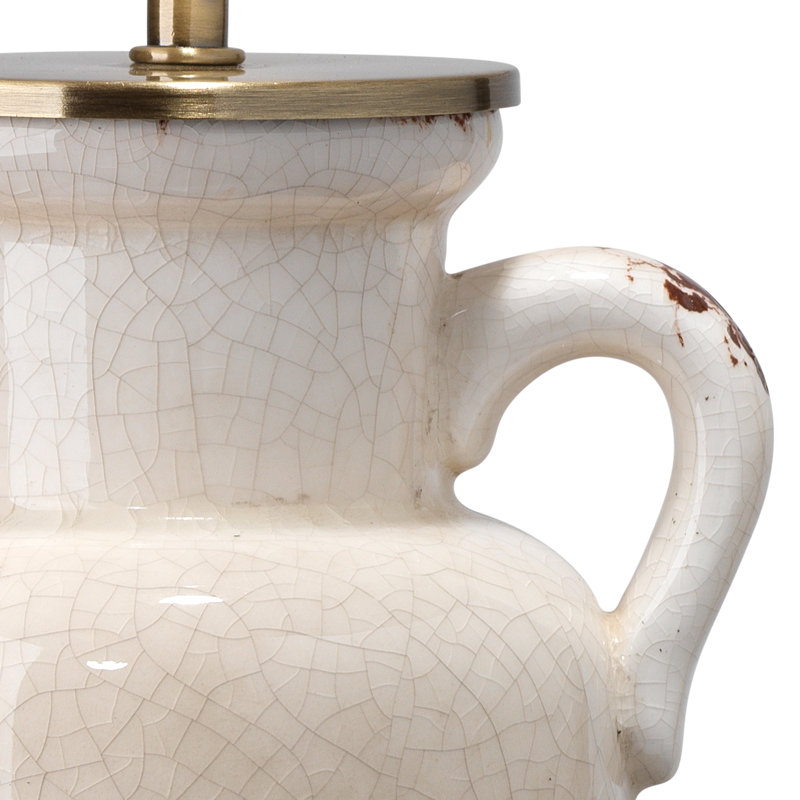 Mamerie Ceramic Table Lamp, Beige