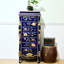 Armoire à bijoux luxueuse avec motifs floraux et miroir rabattable-1658820965