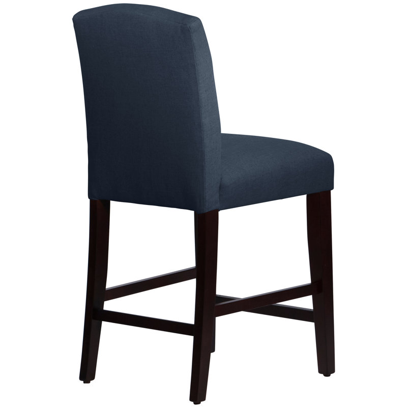  Bar & Counter Stool, Classic Navy Linen, Espresso, Counter Stool (26" Seat Height)
