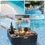 Plateau flottant au bord de la piscine en aluminium - toutes saisons pour boissons, collations et espaces extérieurs-463515514-463515517-463515516