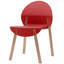 Ensemble de 4 chaises avec pieds en bois de chêne rouge et siège en polypropylène-1508224927