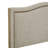 Upholstered Headboard Queen Size - 100% , Copper Nailhead Ornament, Plywood Queen, Detail, Metal Legs-1139065641