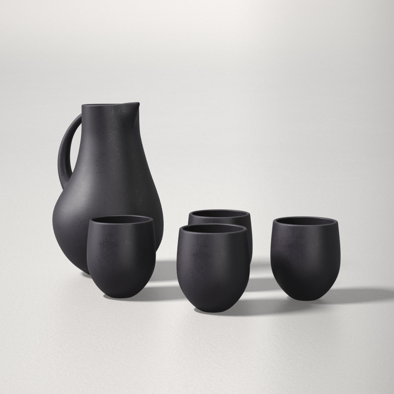 Borgen 72oz. Stoneware Pitcher, Basalt