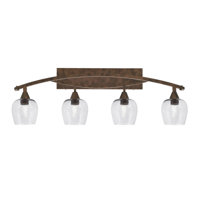 Bow 4 Light Bath Bar, Bronze