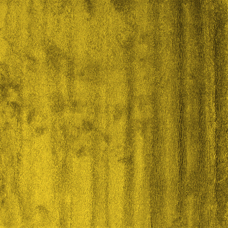 Tapis contemporain 649 jaune lavable à la machine, Carré 7 pi