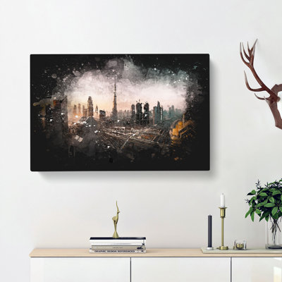 Burj Khalifa Dubai Skyline - Wrapped Canvas