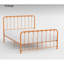 Lit plateforme double avec structure en métal orange magnifique