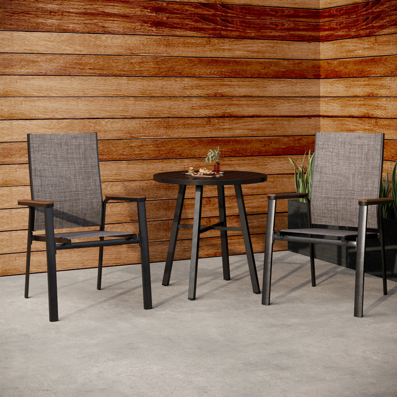 Ensemble bistro rond en aluminium pour 2 personnes 28 po Leonard