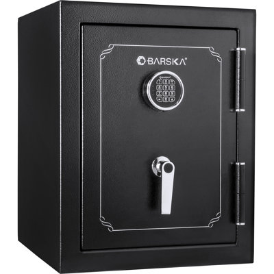 FIREPROOF SAFE VAULT, 3.51 Cu.Ft, 19.0" x 20.0" x 25.0", Steel, 1 Piece, Fireproof Safe, Black, Fireproof Protection