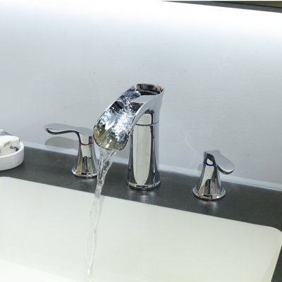 Widespread 2-Handle Bathroom Faucet With Drain Assembly