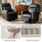 Regazzi Top Grain Leather Swivel Power Recliner-1090504696
