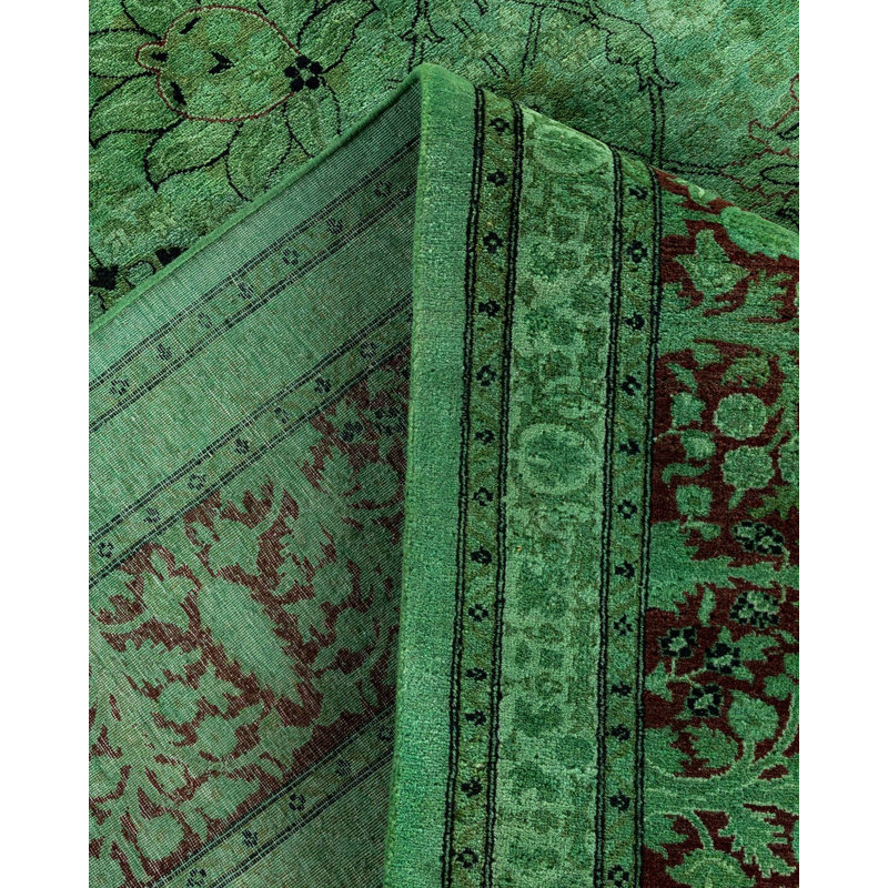 Tapis unique vert / noir / brun 10 pi 2 po x 13 pi 9 po Overyed