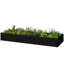 Lit de jardin surélevé galvanisé 95 po x 36 po x 12 po, boîte à fleurs en métal à fond ouvert pour fleurs, herbes et plantes grasses, noir