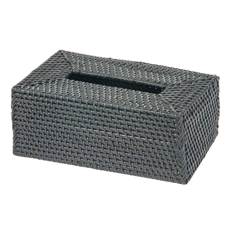 Bavan Tissue Box Cover, Black