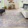 Machine Washable Oriental Blue/Red Area Rug