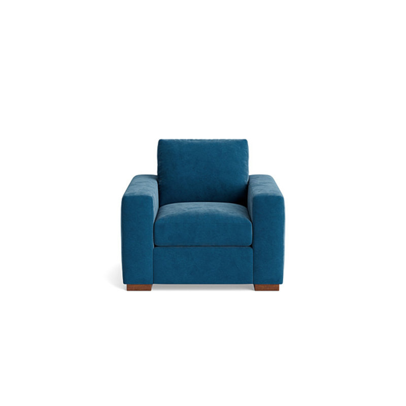 Couch Potato Chair, Performance Velvet - Denim