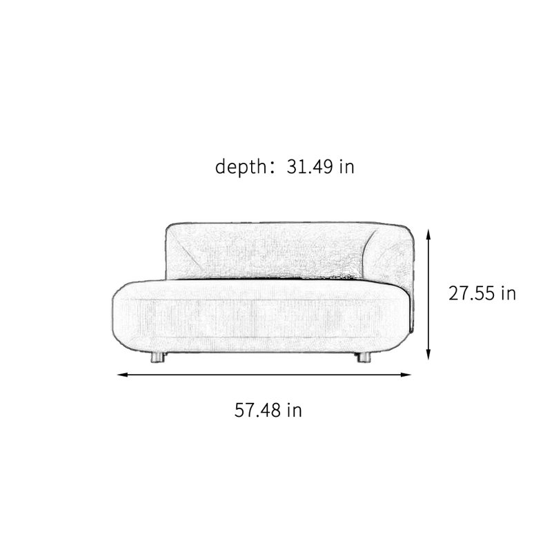 Fashion creative simple leisure home chaise lounge, Right Hand Facing