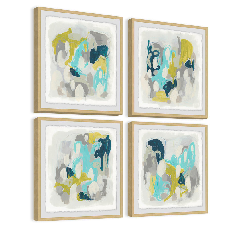 " The Crowd " 4 - Pieces, 12" H x 12" W