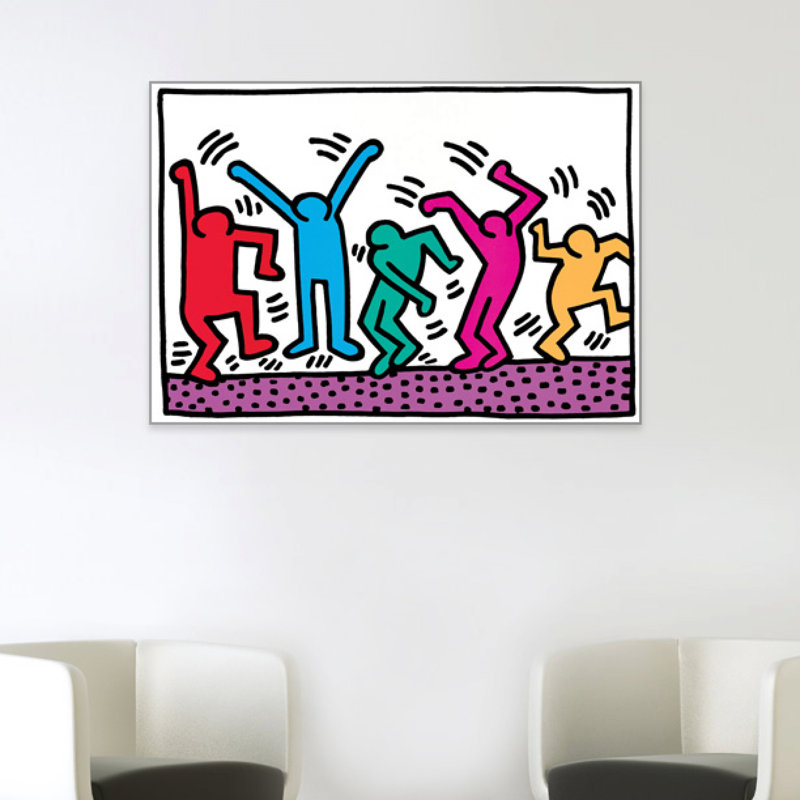 Senza Titolo by Haring - Single Picture Frame Painting on MDF