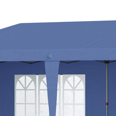 Large Party Tent - Pop Up Canopy With Sidewalls Blocking For Outdoor Events Blue Instant Garden Outdoor, Patio