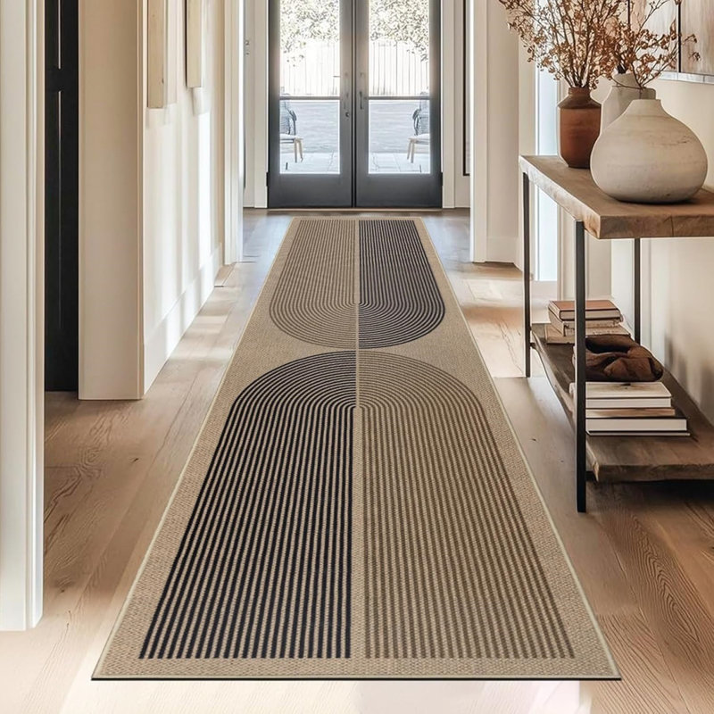 Geometric Machine Tufted 80cm X 300cm Area Rug
