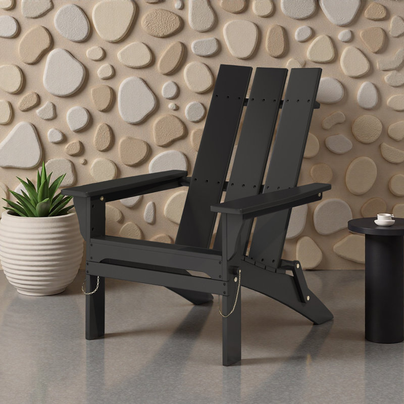 FOLDABLE ADIRONDACK CHAIR, Black