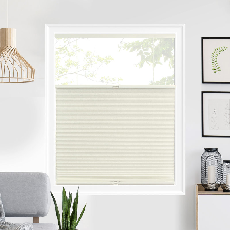 Cordless Semi Sheer Cellular Shade, Cream, 48''W x 48''L