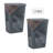  60L Slim Laundry Hamper, Clothes Basket, Lid, Ventilated, Plastic, 17.25"L x 13.75"W x 23.5"H, 2-Pack-102445654
