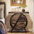 Set Of 2 End Table For Living Room, Wood Narrow Sofa Side Table With Storage And Metal Frames-582399096