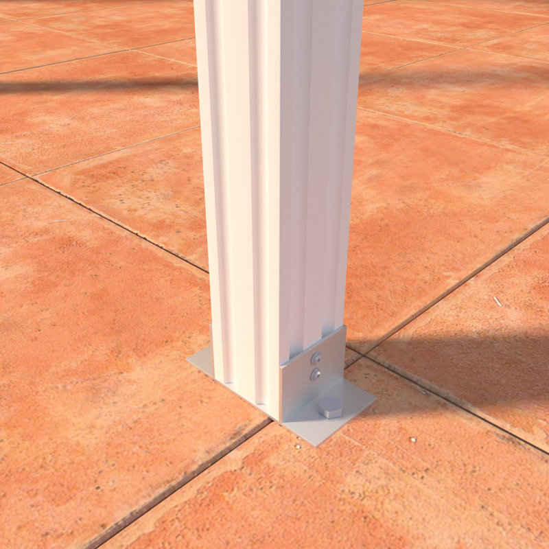 Auvent de terrasse standard en métal, l 240 po x P 168 po