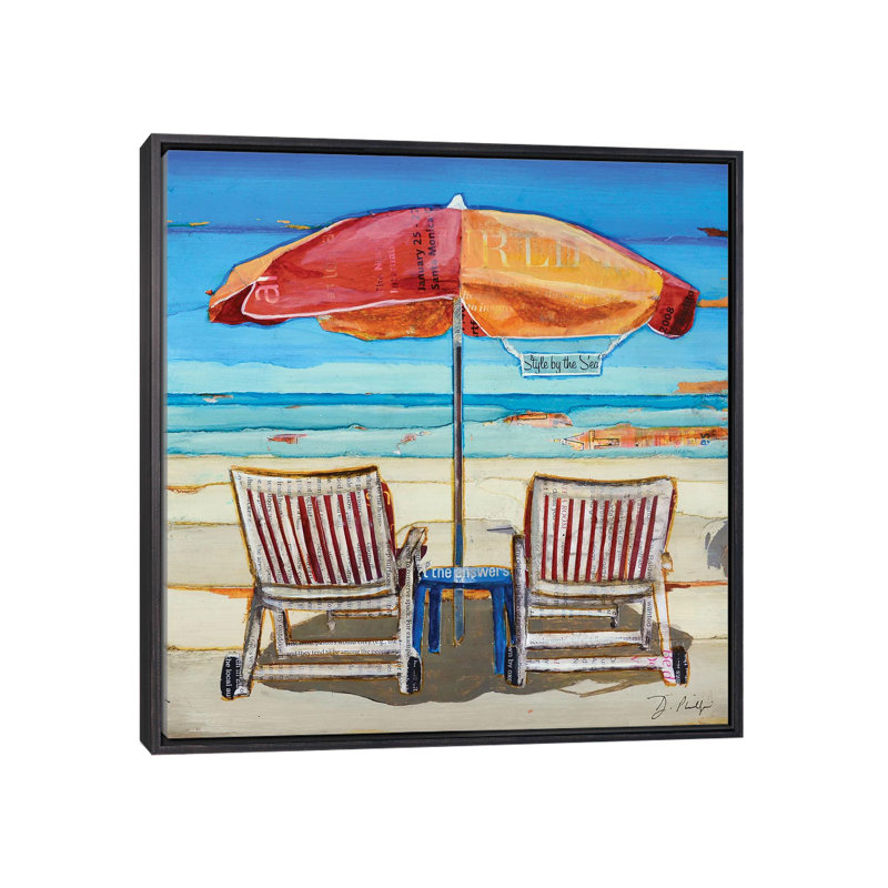 «Stylin by the Sea» par Danny Phillips - impression d'art graphique, H 37 po x l 37 po x P 1,5 po, Pas de tapis