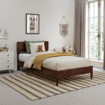 Amandaleigh Solid Wood Low Profile Platform Bed with Built-in Charging Station