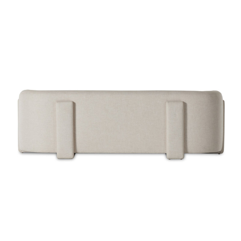 Hartley 95" Sofa, Dove Crescent Rayon/Viscose