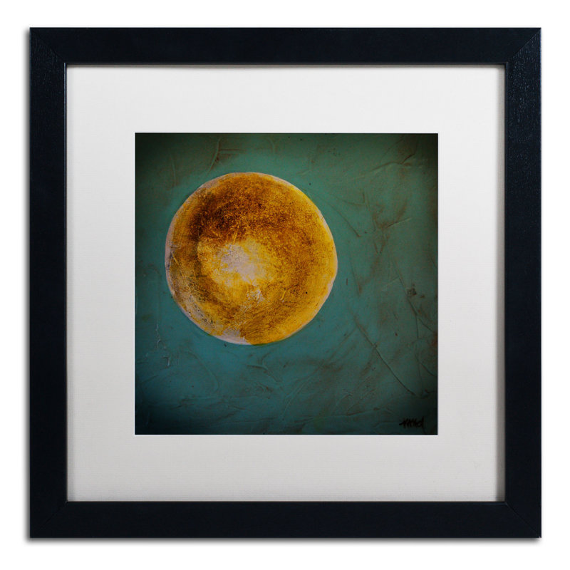 Medzarents «Moon on Blue» par Nicole Dietz, reproduction d'art encadrée, Blanc, H 16 po x l 16 po