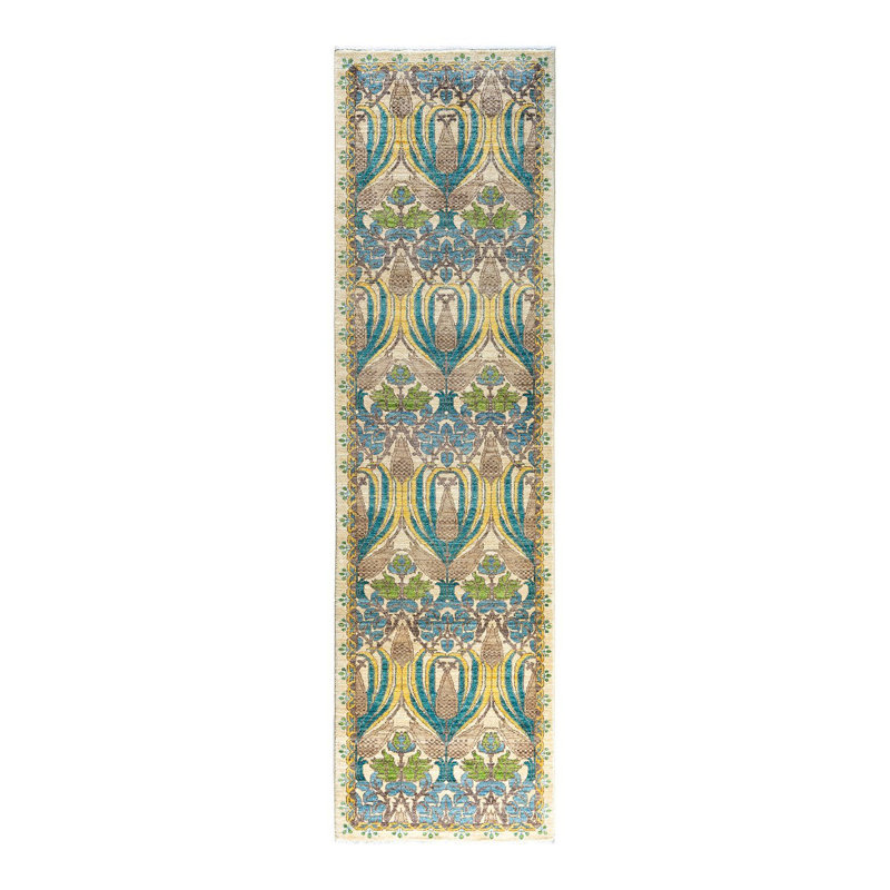 Carlynn One-of-a-Kind 2' 6" X 9' 3" Hand Knotted Area Rug