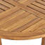 Ensemble repas d'extérieur en bois 3 pièces KD avec coussins Hermosa