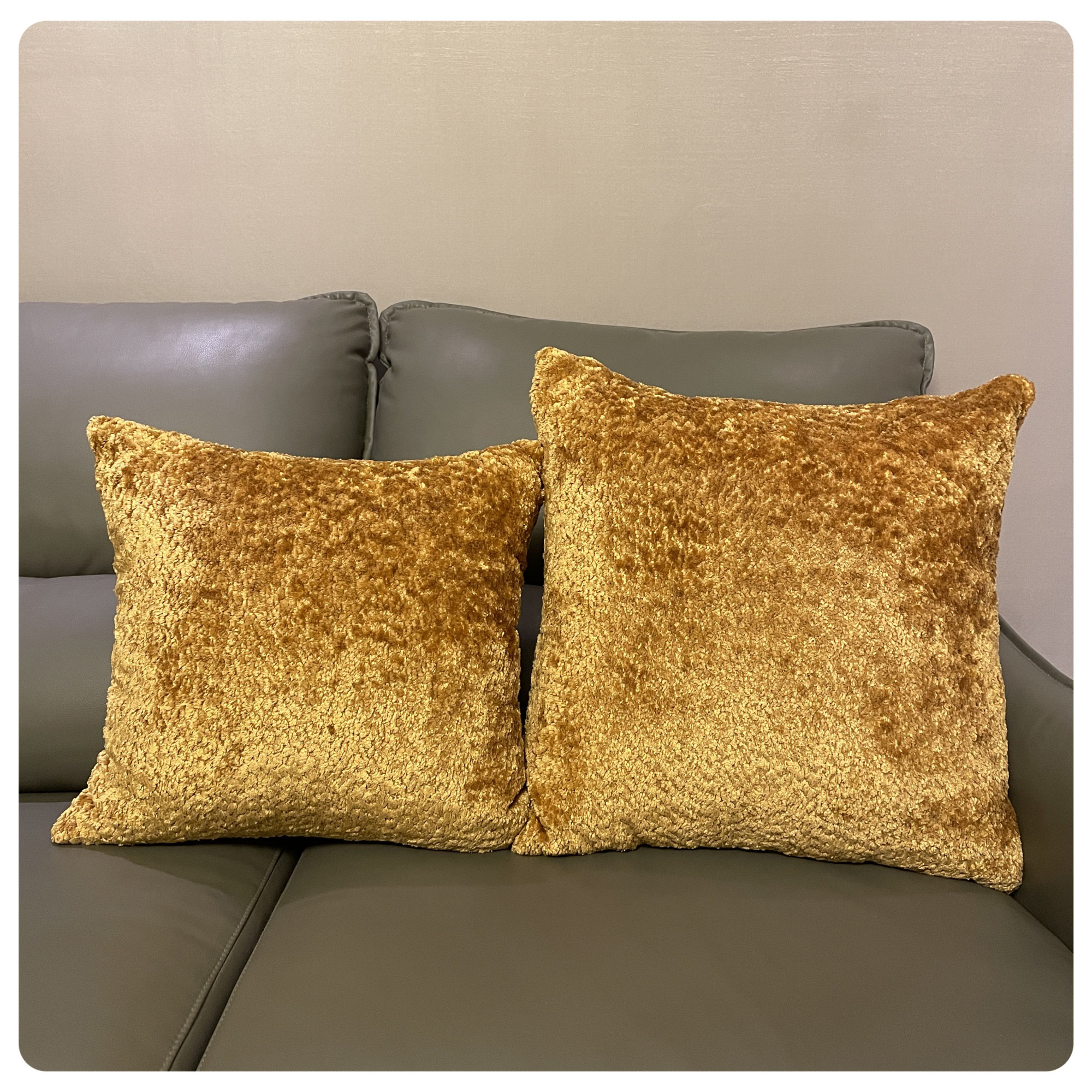 winsaLED Pack of Fluffty Chenille Throw Pillow Cover (No Insert