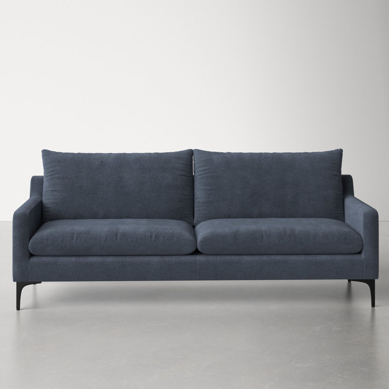 Almeta 80'' Upholstered Sofa, Dusty Blue